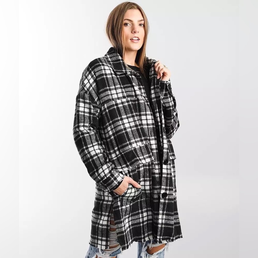 HYFVE Plaid Shacket